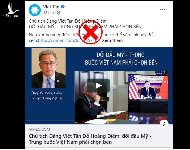 Chiêu trò bắt Việt Nam chọn Mỹ hay Trung Quốc đã quá xưa rồi thưa Việt Tân!