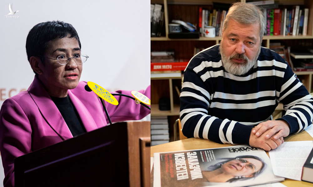 Giải Nobel Hòa bình 2021 thuộc về hai nhà báo đã “nỗ lực bảo vệ quyền tự do ngôn luận”