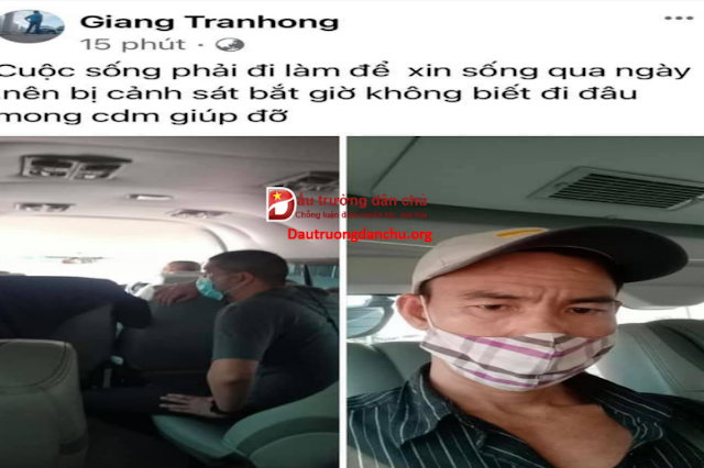 Kẻ trốn chạy tị nạn Trần Hồng Giang bị cảnh sát Thái  Lan bắt giam