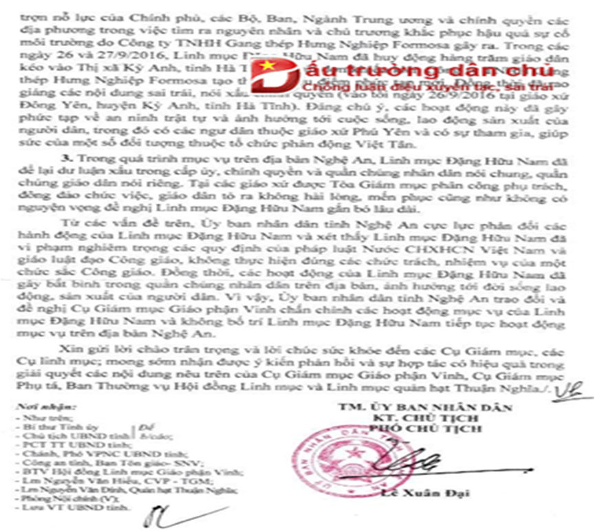 Linh mục Nguyễn Duy Tân sao không giám thừa nhận 'lí do' linh mục Đặng Hữu Nam bị 'lột áo Chúa'