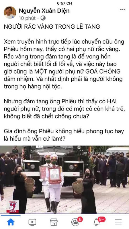 Nguyễn Xuân Diện đang tích điểm cho hành vi phản bội Tổ quốc