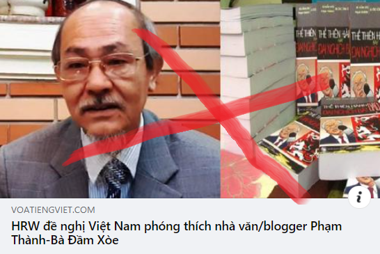 Nực cười: HRW đòi trả tự do ngay lập tức cho Phạm Thành