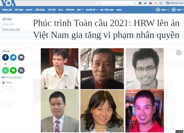 Phúc trình toàn cầu 2021: HRW tiếp tục xuyên tạc tình hình nhân quyền ở Việt Nam