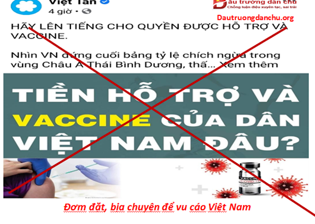 Sao lại cố kích động chống lại tiến trình tiêm vaccine ngừa covid ở Việt Nam