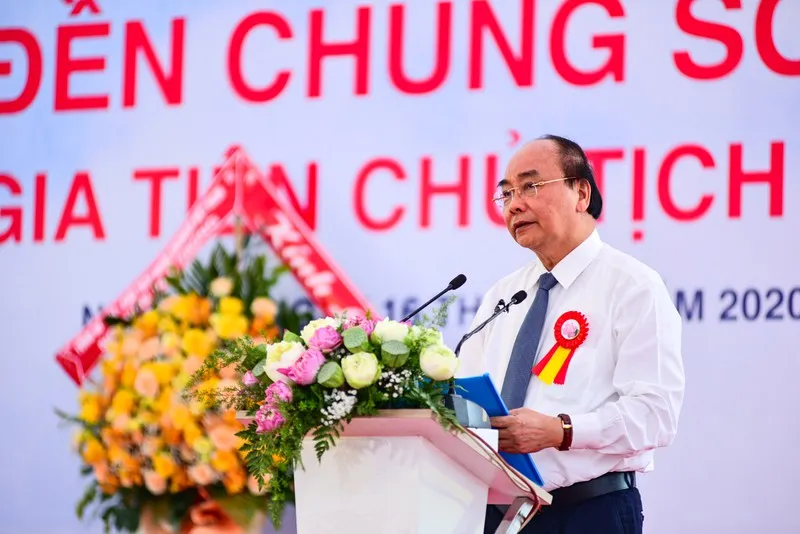 Thủ tướng dự lễ khánh thành Đền thờ Gia tiên Chủ tịch Hồ Chí Minh