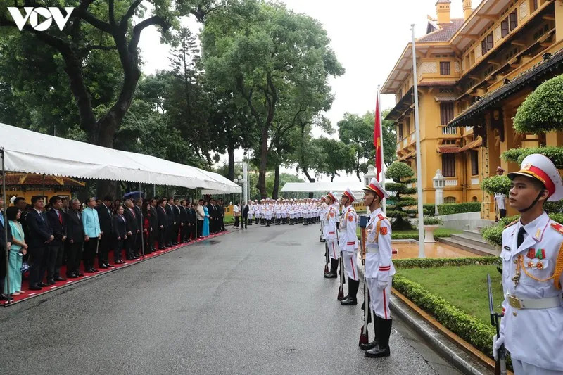 Toàn cảnh lễ thượng cờ kỷ niệm 53 năm ngày thành lập ASEAN