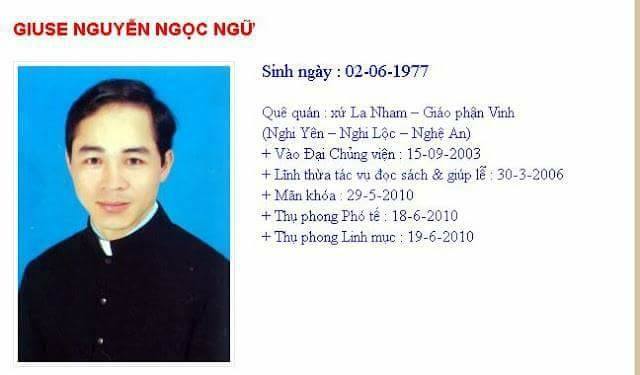 Về Linh mục Nguyễn Ngọc Ngữ, quản xứ Bình Thuận