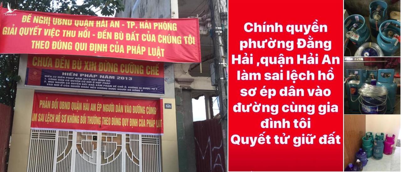 Yêu cầu làm rõ việc chính quyền quận Hải An có đẩy dân vào đường cùng, phải dùng gas để liều chết giữ đất?