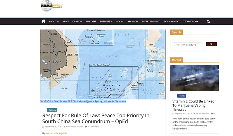 ASEAN cần đoàn kết ngăn hành vi phi pháp của Trung Quốc ở biển Đông