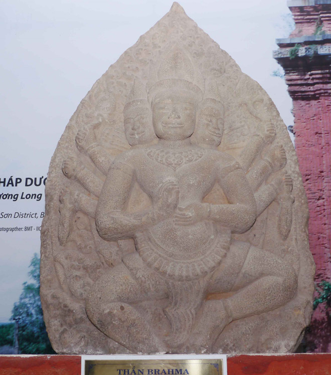 Bảo vật Chăm đất Bình Định - Kỳ 2: Phù điêu độc bản thần Brahma