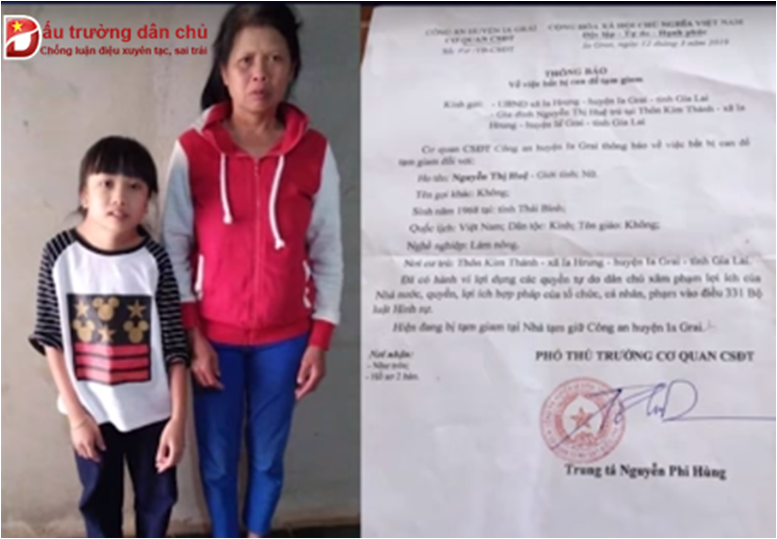 Bắt tạm giam để điều tra đối tượng lợi dụng facebook để chống phá Nguyễn Thị Huệ
