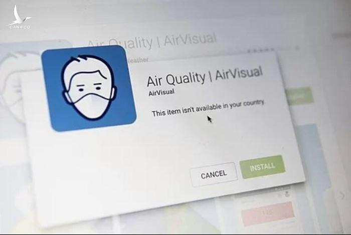 Bị nhắn tin đe dọa, ứng dụng AirVisual dừng cung cấp ứng dụng tại Việt Nam