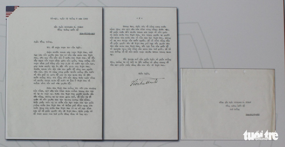 Công bố lá thư Bác Hồ gửi Tổng thống Mỹ Nixon 8 ngày trước khi qua đời