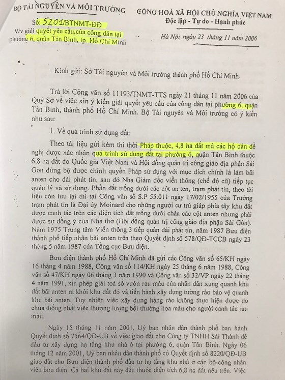 Công bố nguồn gốc, pháp lý khu đất vườn rau Lộc Hưng