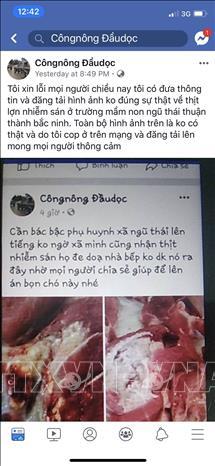 Đã xác định đối tượng đăng thông tin sai sự thật về thịt lợn nhiễm sán ở Bắc Ninh