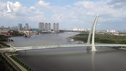 Người dân TP.HCM có thể đạp xe trên cầu đi bộ qua sông Sài Gòn