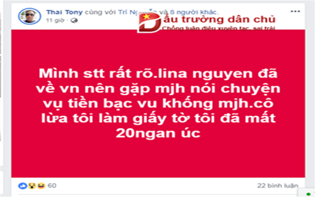 Nhà đấu tranh dân chủ Thái Tony bị tố 'lừa tiền' quý bà hải ngoại