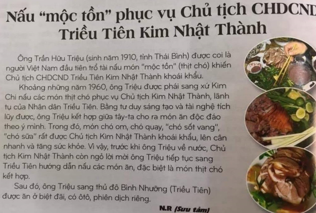 Nhắc lại chút chuyện xưa về Chủ tịch Kim Nhật Thành với món ăn khoái khẩu mang tên 