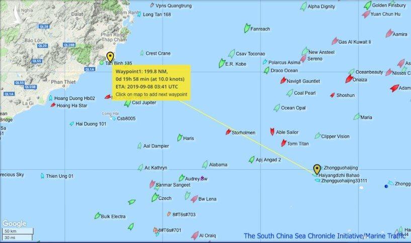 Nhóm tàu Hải Dương 8 xâm phạm vùng đặc quyền kinh tế Việt Nam lần 3