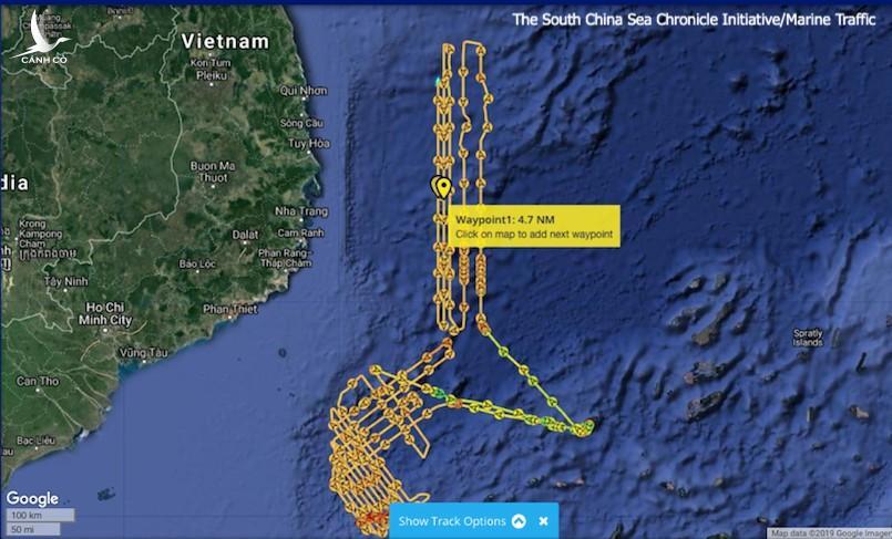 Tàu Hải Dương 8 thách thức tiến vào cách bờ biển Nha Trang 89 hải lý