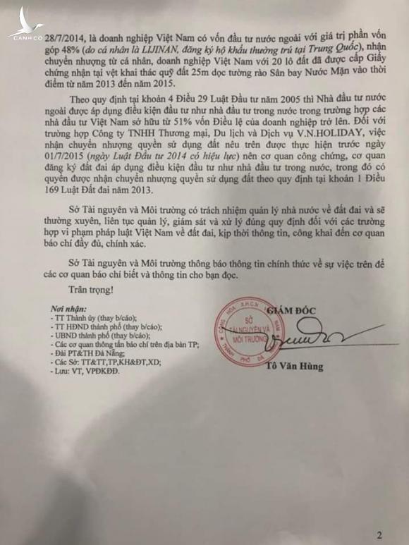 Thủ tướng chỉ đạo xử lý vụ “Đất ven biển Đà Nẵng bị người Trung Quốc đứng tên”