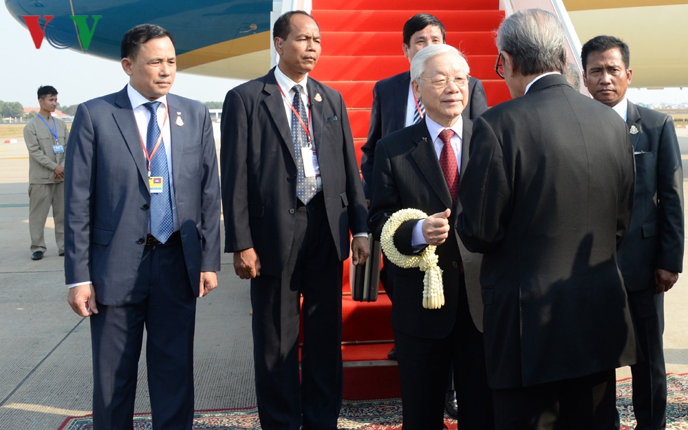Tổng Bí thư, Chủ tịch nước bắt đầu thăm cấp Nhà nước tới Campuchia