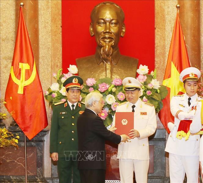 Tổng Bí thư, Chủ tịch nước Nguyễn Phú Trọng chủ trì Lễ phong hàm 2 Đại tướng