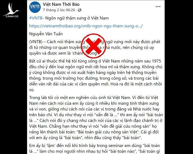 Bình luận đầy thành kiến về ngôn ngữ Việt Nam của ông Nguyễn Văn Tuấn