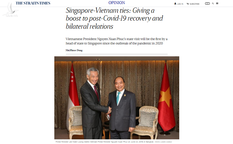 Chuyến thăm thúc đẩy phục hồi kinh tế Việt Nam – Singapore sau đại dịch