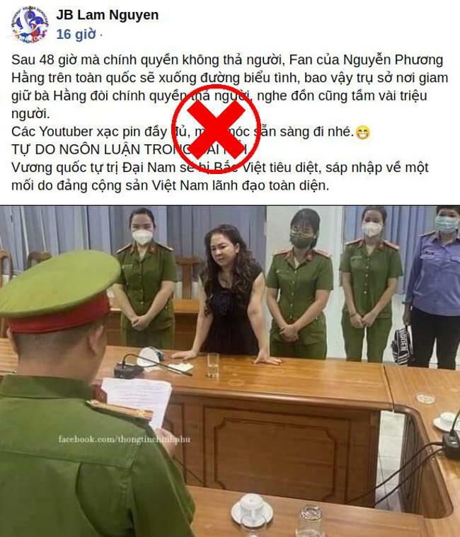 Cần chặn ngay những kẻ lợi dụng việc khởi tố bà Nguyễn Phương Hằng