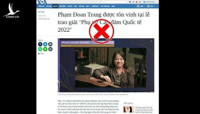 Giải thưởng cho Phạm Đoan Trang: Sự khác biệt đáng tiếc trong quan hệ Việt – Mỹ