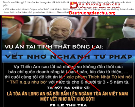 Chiêu trò lợi dụng vụ án “Tịnh thất bồng lai” để tuyên truyền, xuyên tạc chống phá Đảng, Nhà nước Việt Nam
