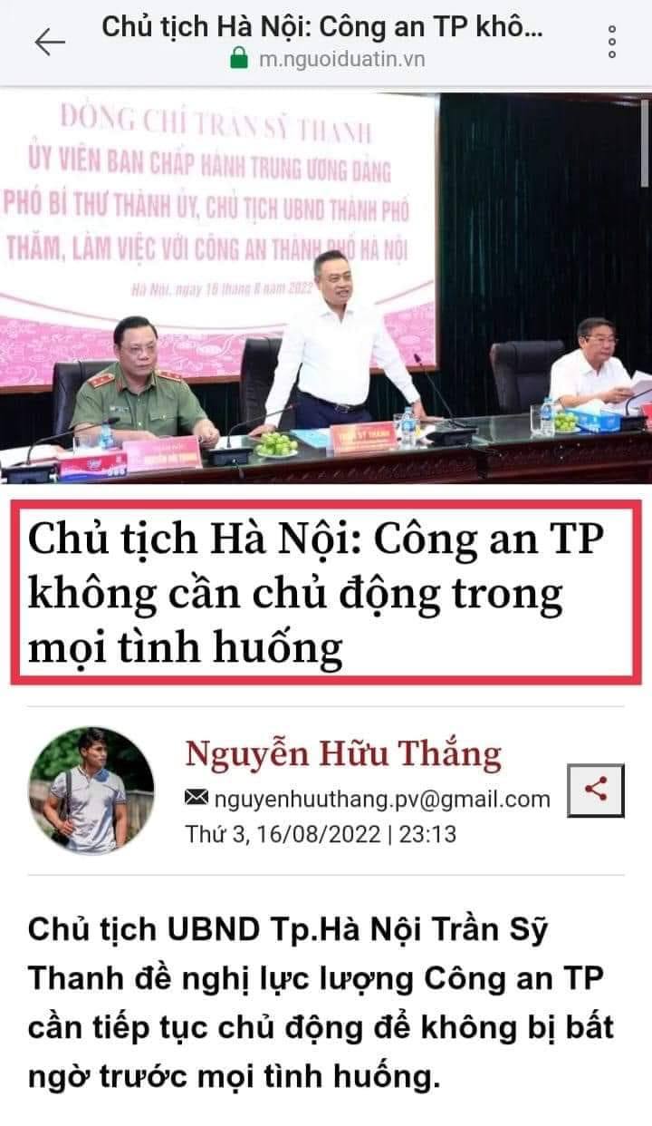 Xuyên tạc lời Chủ tịch UBND Thành phố Hà Nội?