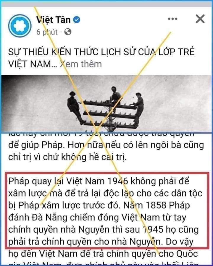 Không xuyên tạc không phải là Việt tân