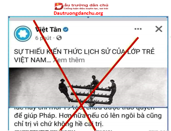 Việt Tân xuyên tạc trắng trợn lịch sử Việt Nam