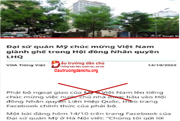 Chiêu trò nhân quyền của VOA Tiếng Việt