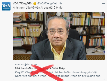 Tên phản động Võ Văn Ái đã chết ở Pháp