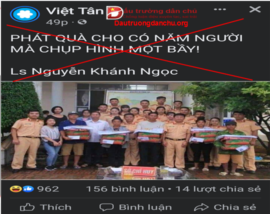 Lại chiêu trò của Việt Tân kích động, miệt thị nhằm hạ uy tín, hình ảnh tốt đẹp của lực lượng Công an nhân dân