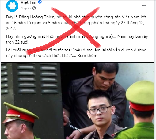 Vì sao tổ chức khủng bố Việt Tân lại tụng ca Đặng Hoàng Thiện?