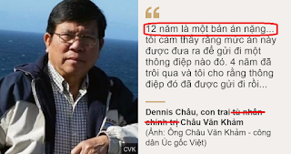 Dennis Châu hạ giọng, muốn Việt Nam khoan hồng cho Châu Văn Khảm