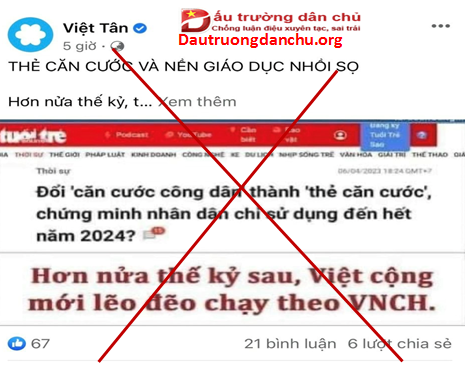 Việt Tân cố tình không hiểu hay chỉ là một thủ đoạn chính trị?