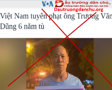 VOA Tiếng Việt cố tình bênh vực cho Trương Văn Dũng