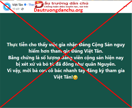 Việt Tân - Luận điệu của những kẻ phản động!