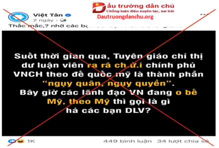 Việt Tân không được đánh tráo khái niệm